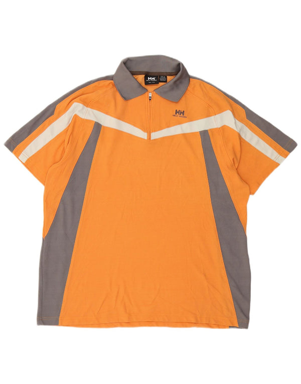 Helly Hansen Polo para hombre 2XL Naranja Colorblock Nylon