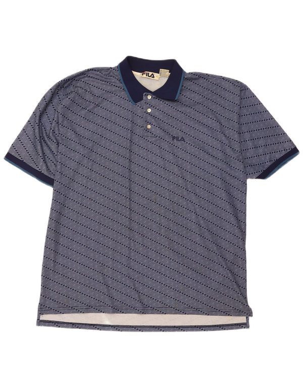 Fila Polo Hombre XL Poliéster Rayas Azul Marino