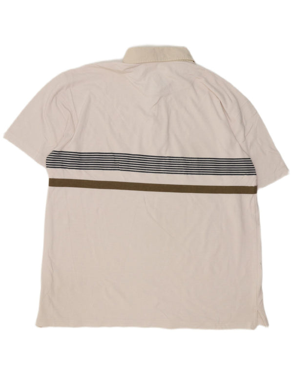 Murphy & Nye Polo de rugby para hombre Sailmakers, talla 2XL, algodón a rayas blancas