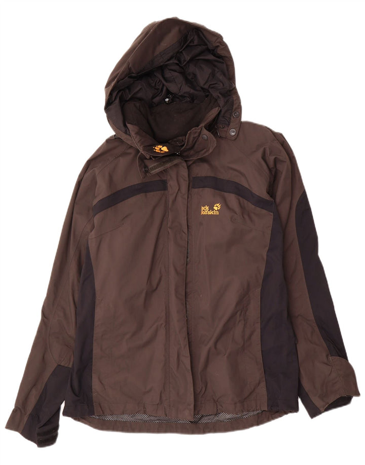 Jack Wolfskin Chaqueta impermeable extragrande para mujer Reino Unido 12/14 Marrón medio