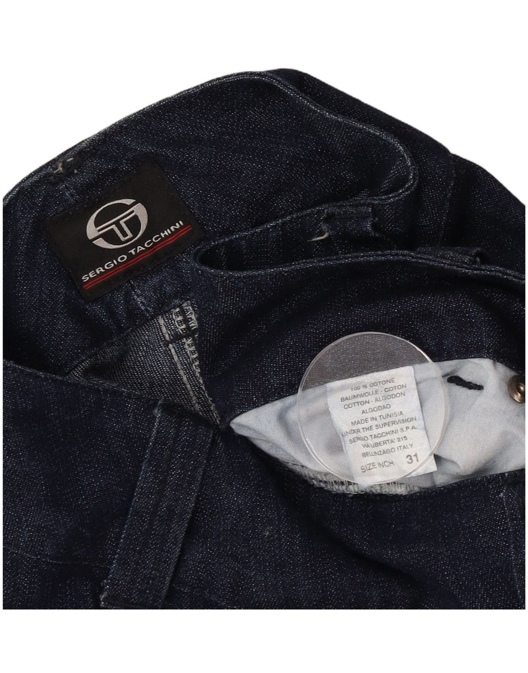 Vaqueros Sergio Tacchini Mujer Rectos W31 L30 Azul Marino Algodón