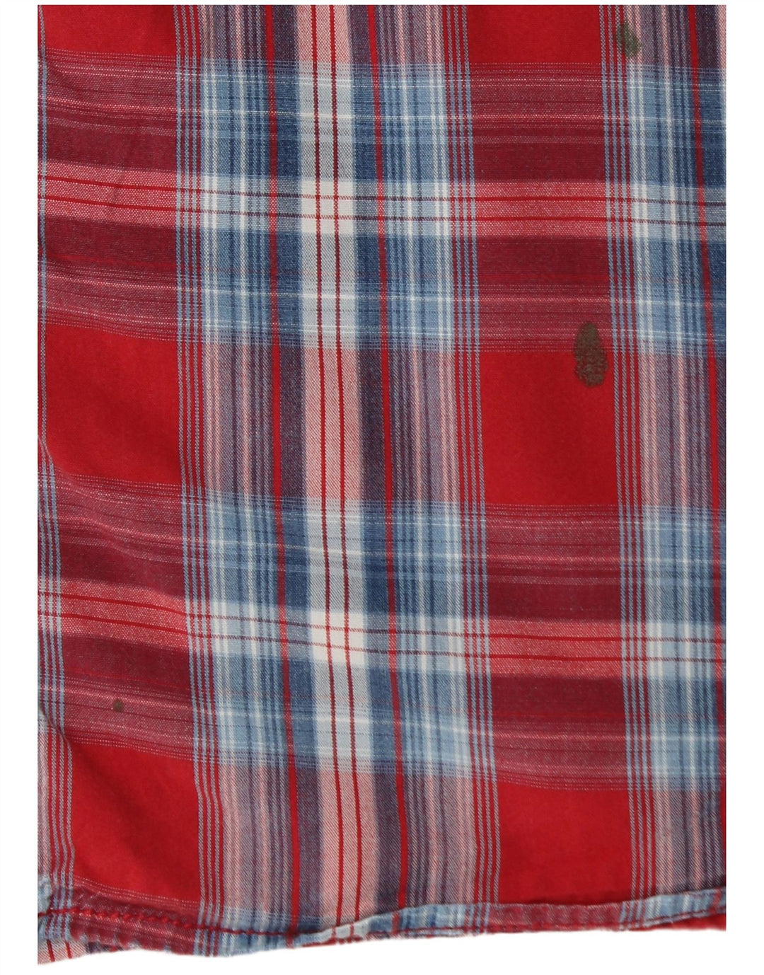 FAT FACE Camisa Hombre XL Cuadros Rojos Algodón