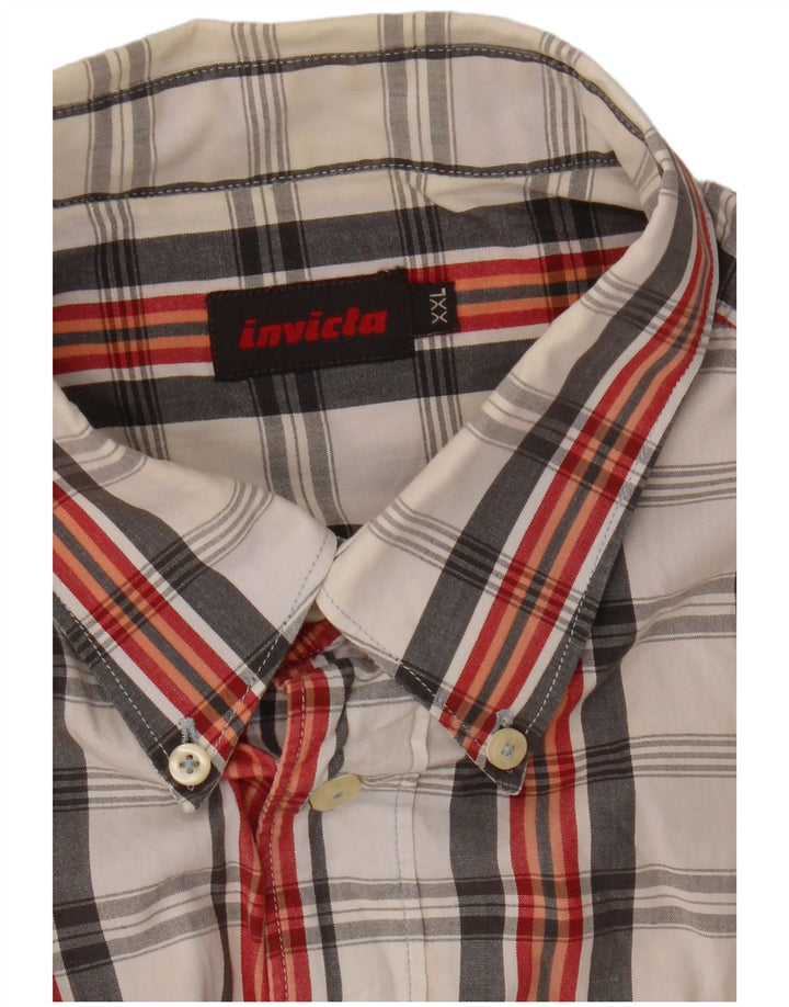 Camisa de manga corta para hombre Invicta 2XL Red Check