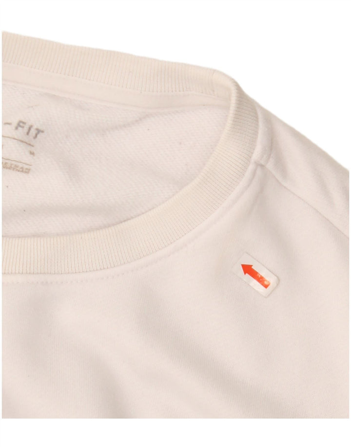Nike - Sudadera gráfica para mujer, talla 40, poliéster blanco mediano