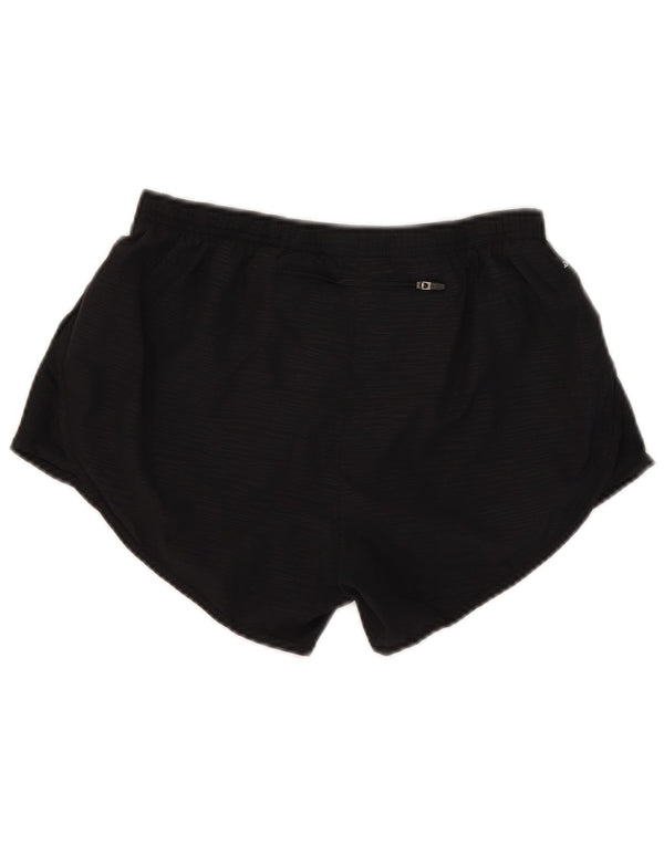 Nike Pantalones cortos deportivos Dri Fit para mujer UK 10 Small Black Stripes