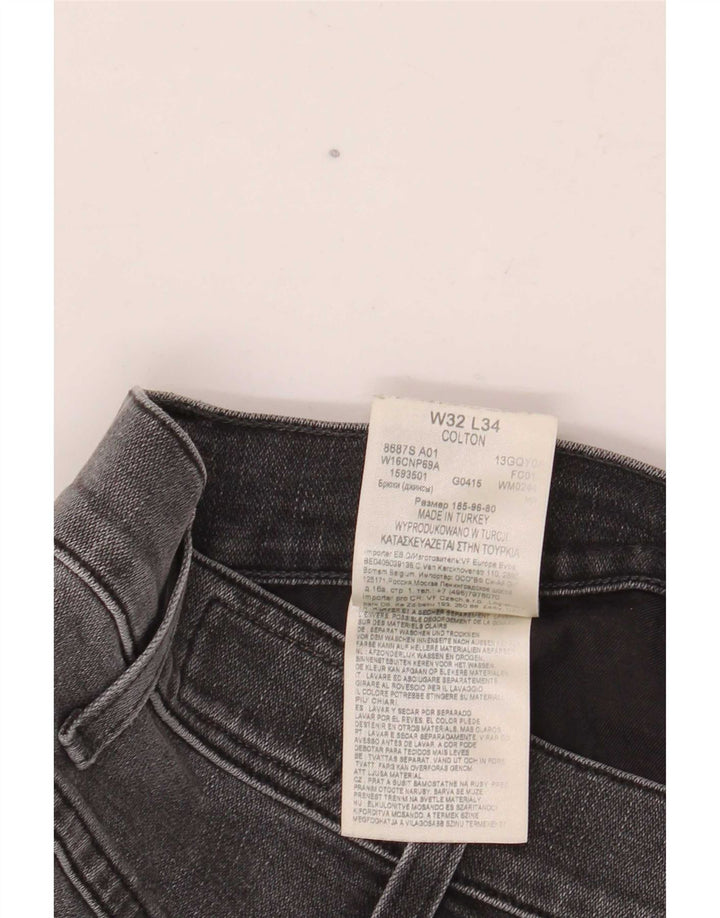 Wrangler Mens Colton Slim Jeans W32 L34 Algodón Gris