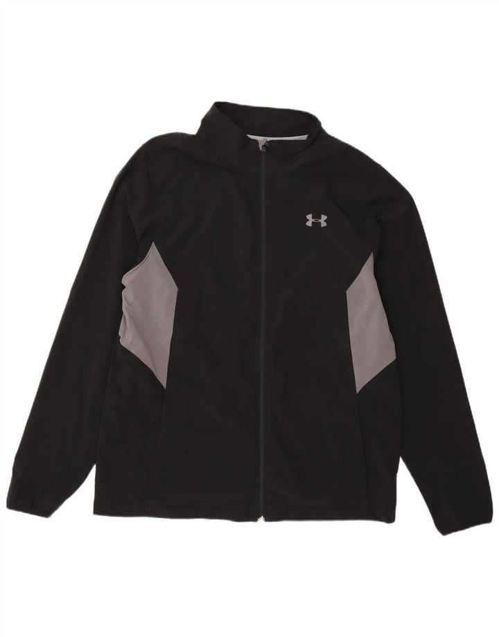 Under Armour Hombre Chándal Top Chaqueta Grande Negro Colorblock Poliéster
