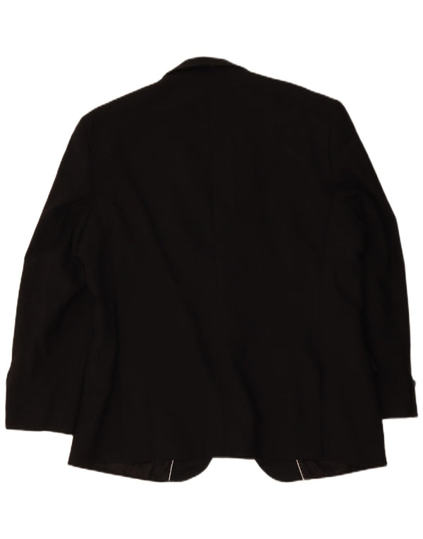 Marks & Spencer Chaqueta tipo blazer corta con 2 botones para hombre UK 44 2XL Poliéster negro