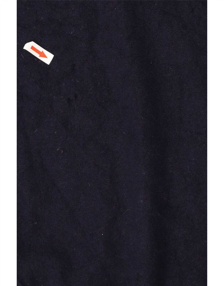 Marks & Spencer Jersey con cuello en V para hombre, talla grande, cachemir azul marino