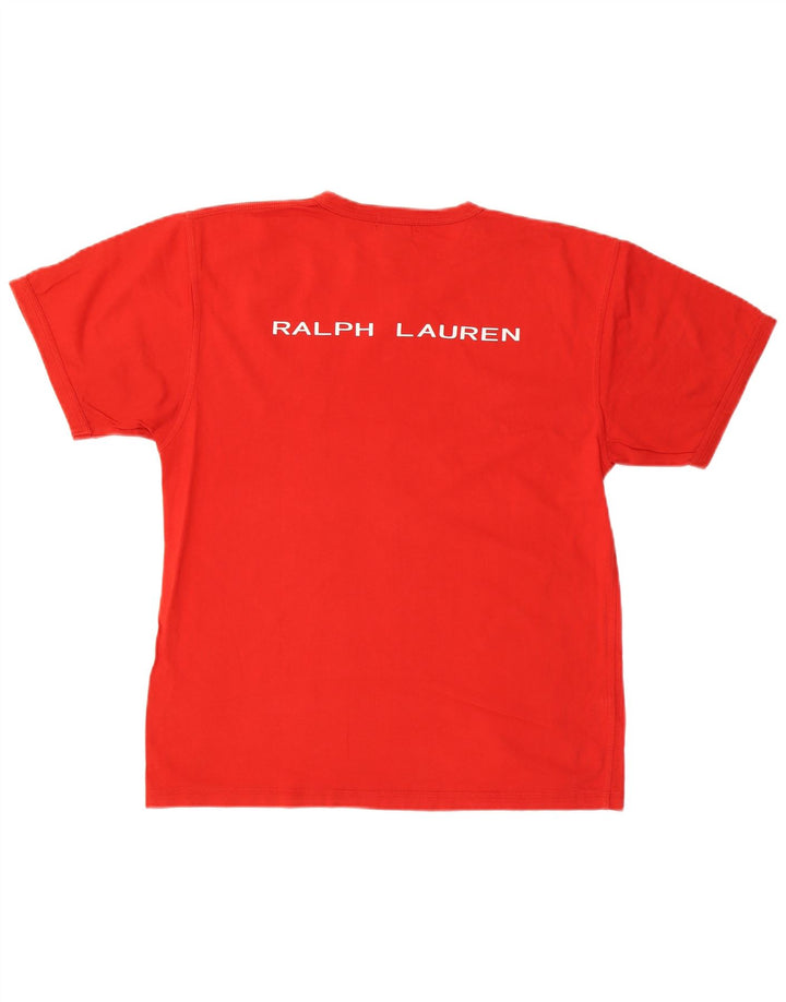 RALPH LAUREN Camiseta gráfica para hombre Top Algodón rojo medio
