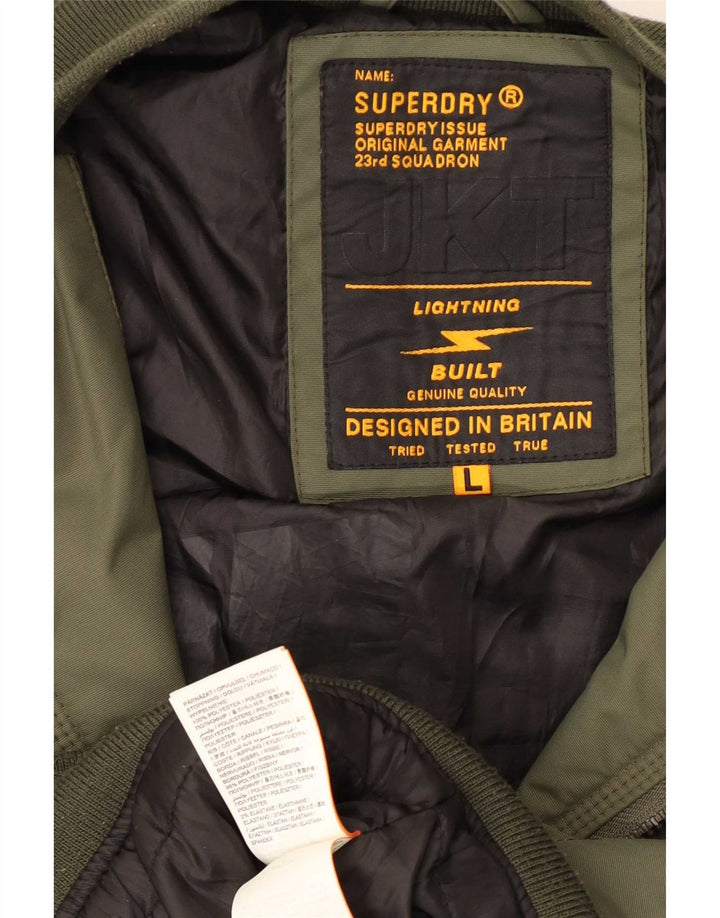 Chaqueta bomber Superdry para niños 13-14 años Grande Caqui Poliéster