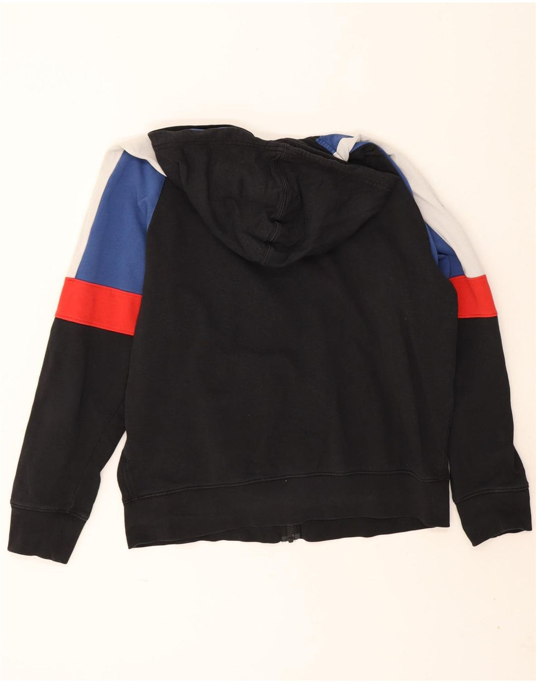 Levi's - Sudadera con capucha y cremallera para hombre, talla grande, de algodón negro con bloques de color