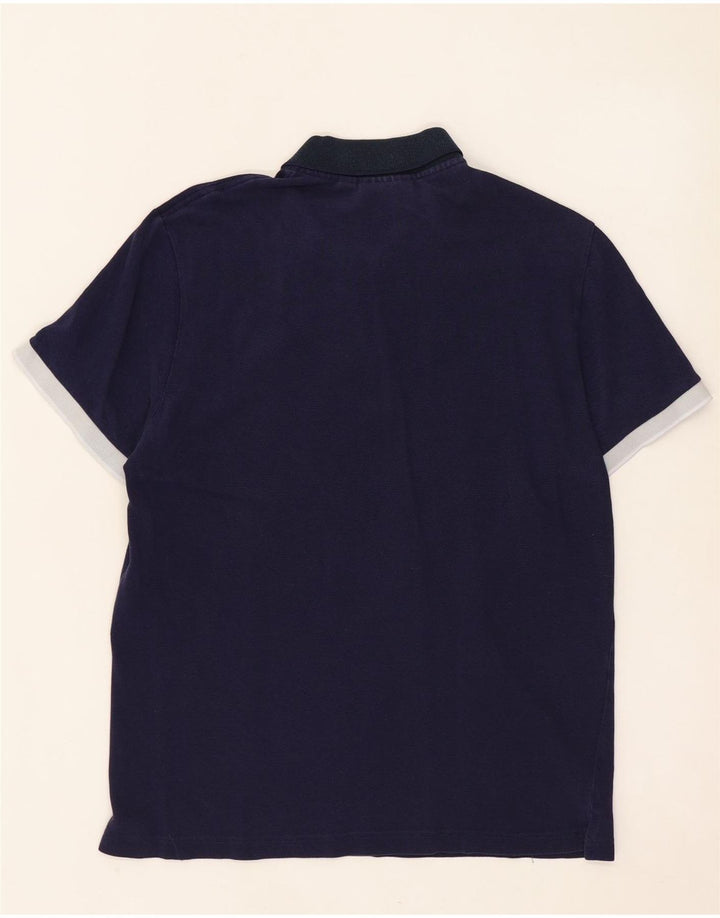 LACOSTE Polo de corte regular para hombre talla 4 mediano algodón azul marino
