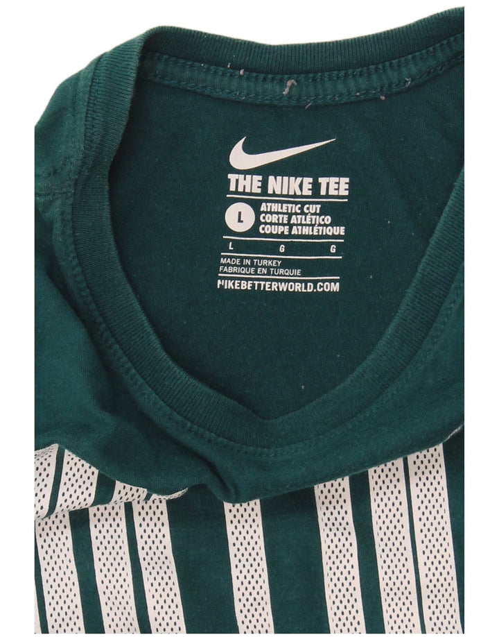 NIKE Mens Athletic Cut Graphic T-Shirt Top Large Green