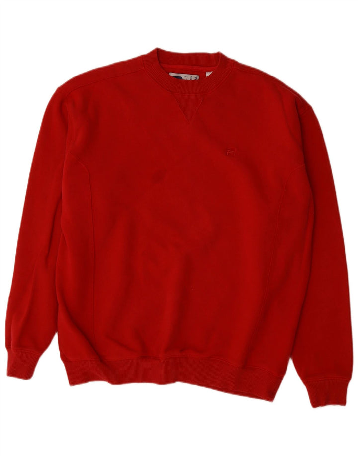 FILA Hombre Sudadera Jumper Medium Rojo Algodón