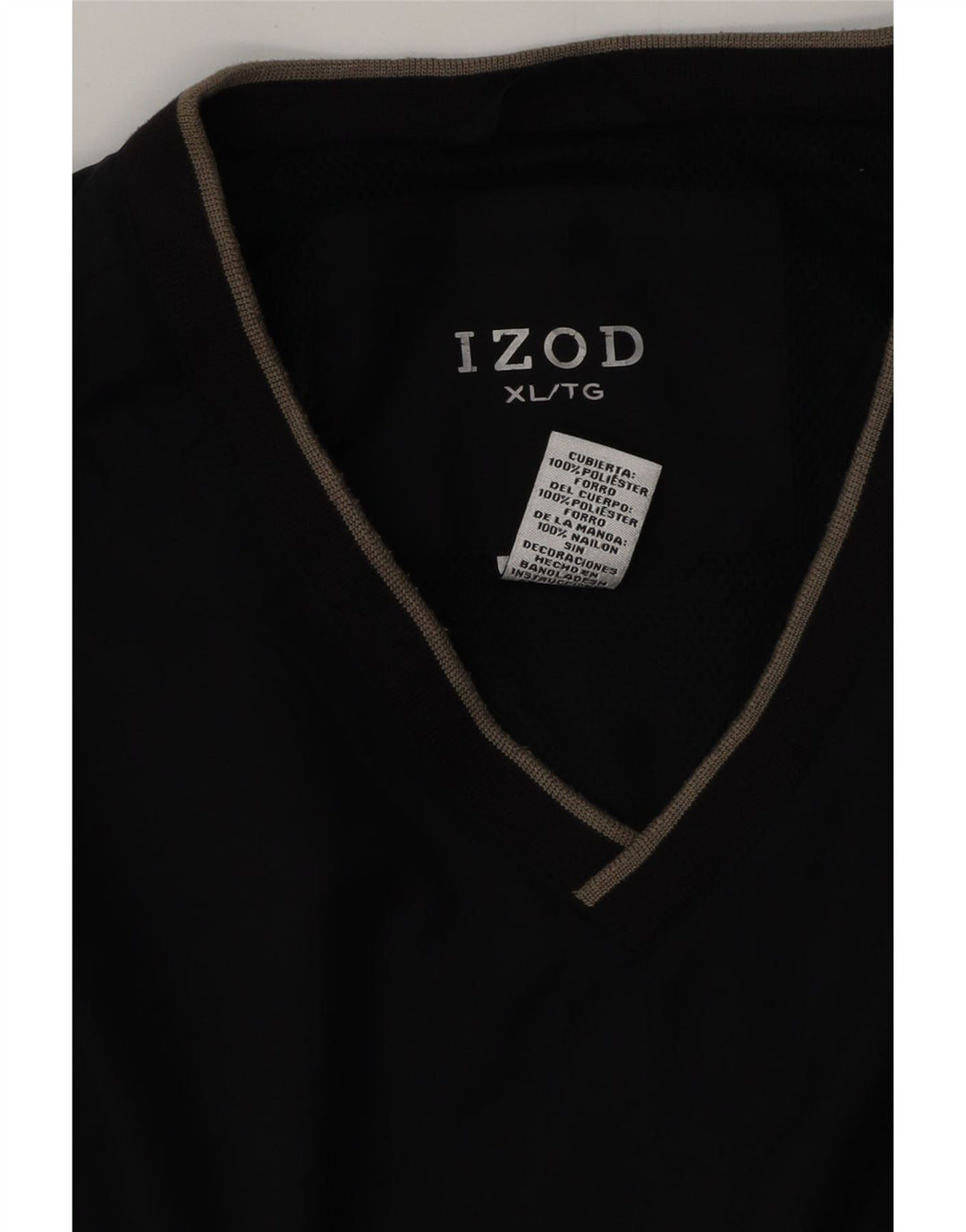 Izod Hombre Jersey Chándal Top Chaqueta XL Azul Marino Poliéster