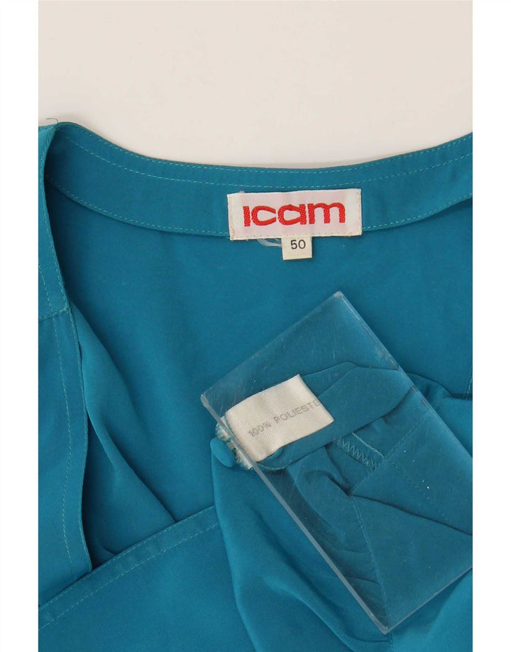Blusa corta para mujer Icam IT 50 XL Poliéster azul
