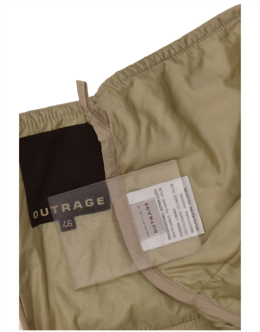OUTRAGE Falda larga de cintura alta para mujer IT 46 Large W30 Poliamida beige