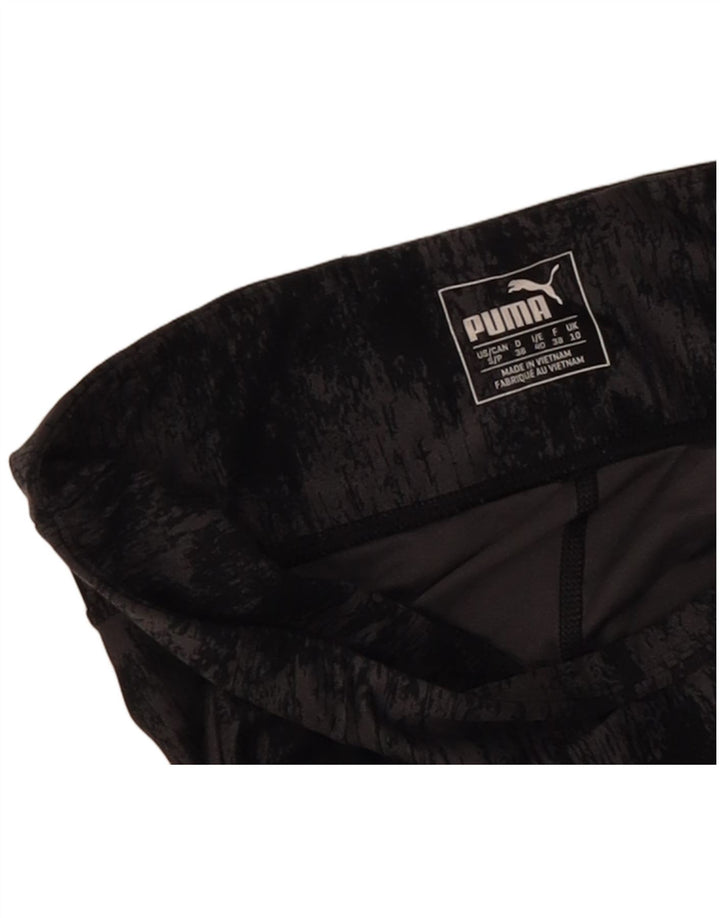 Puma Leggings Capri para Mujer UK 10 Small Black Tie Dye