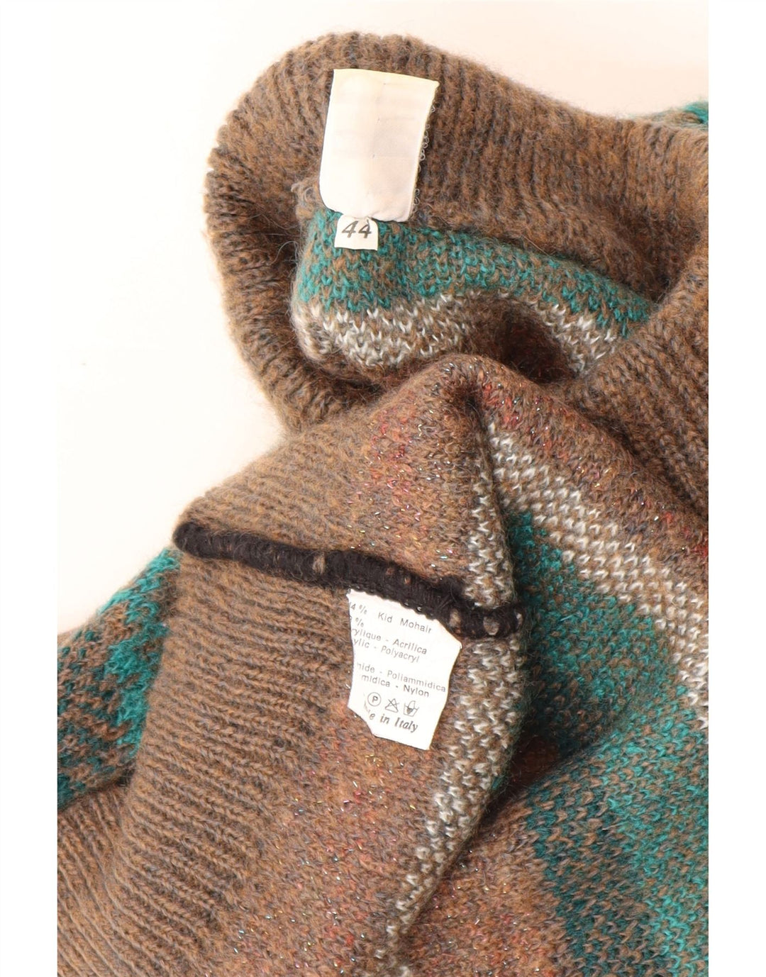 Maglificio Jersey De Cuello Alto Para Mujer IT 44 Marrón Medio Geométrico