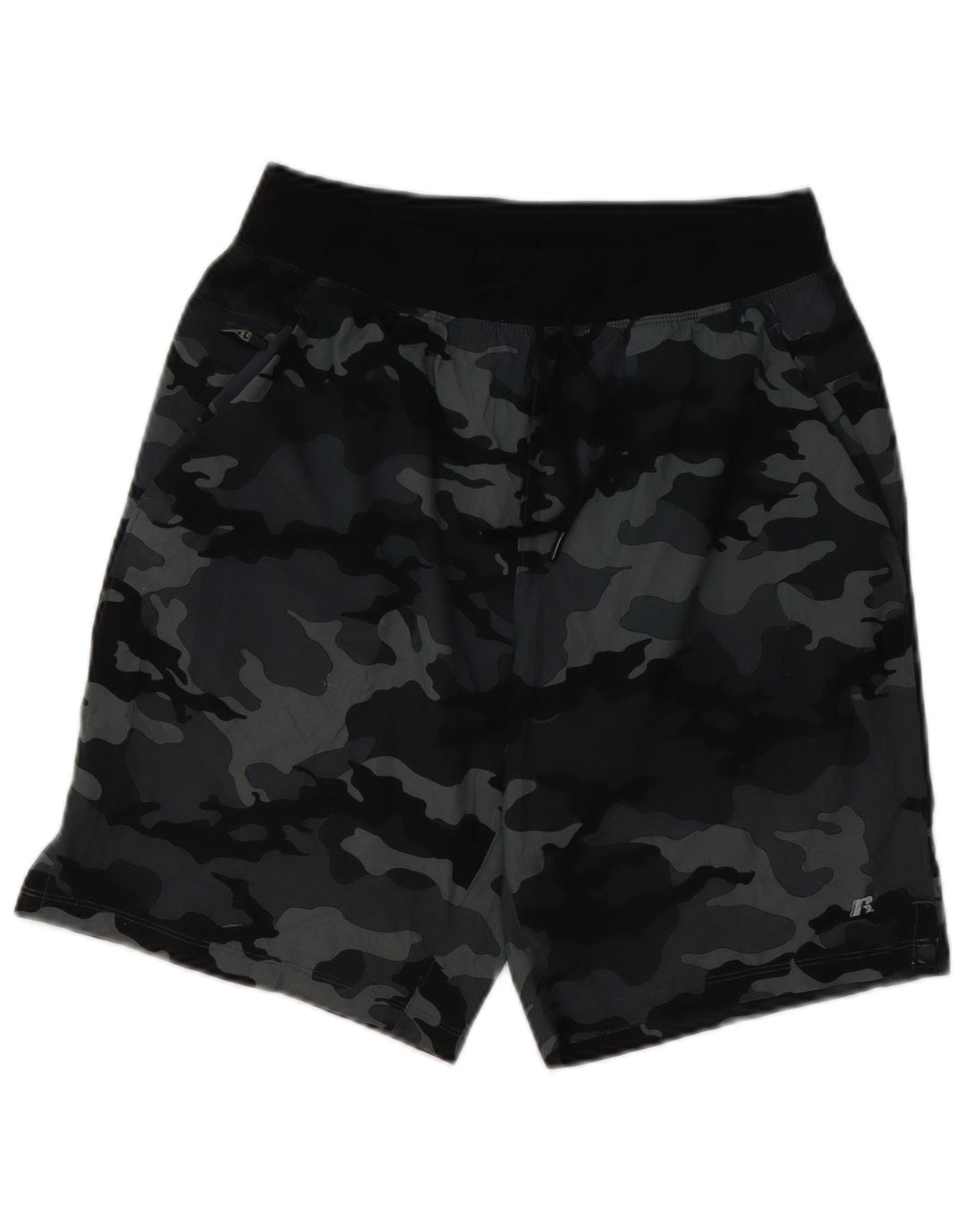 RUSSELL ATHLETIC Pantalones cortos deportivos para hombre Pequeño Gris Camuflaje Poliéster