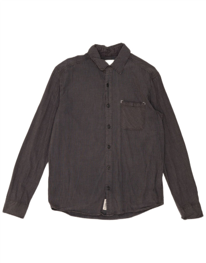 Levi's Camisa de corte estándar de algodón a cuadros gris medio para hombre