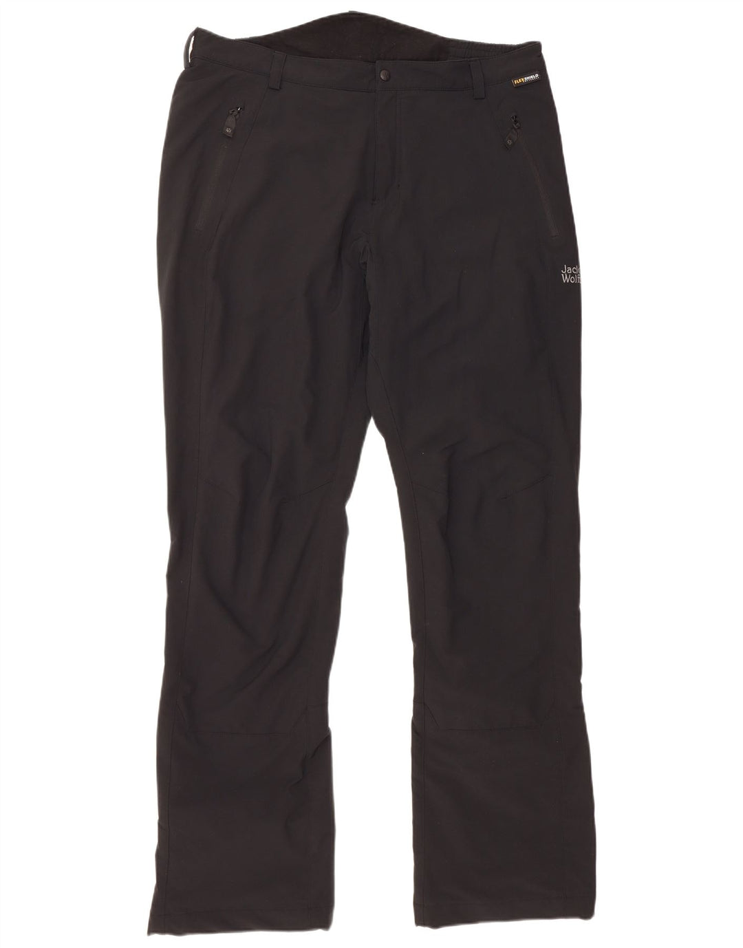 JACK WOLFSKIN Pantalones cortavientos rectos para hombre Large W35 L35 Black