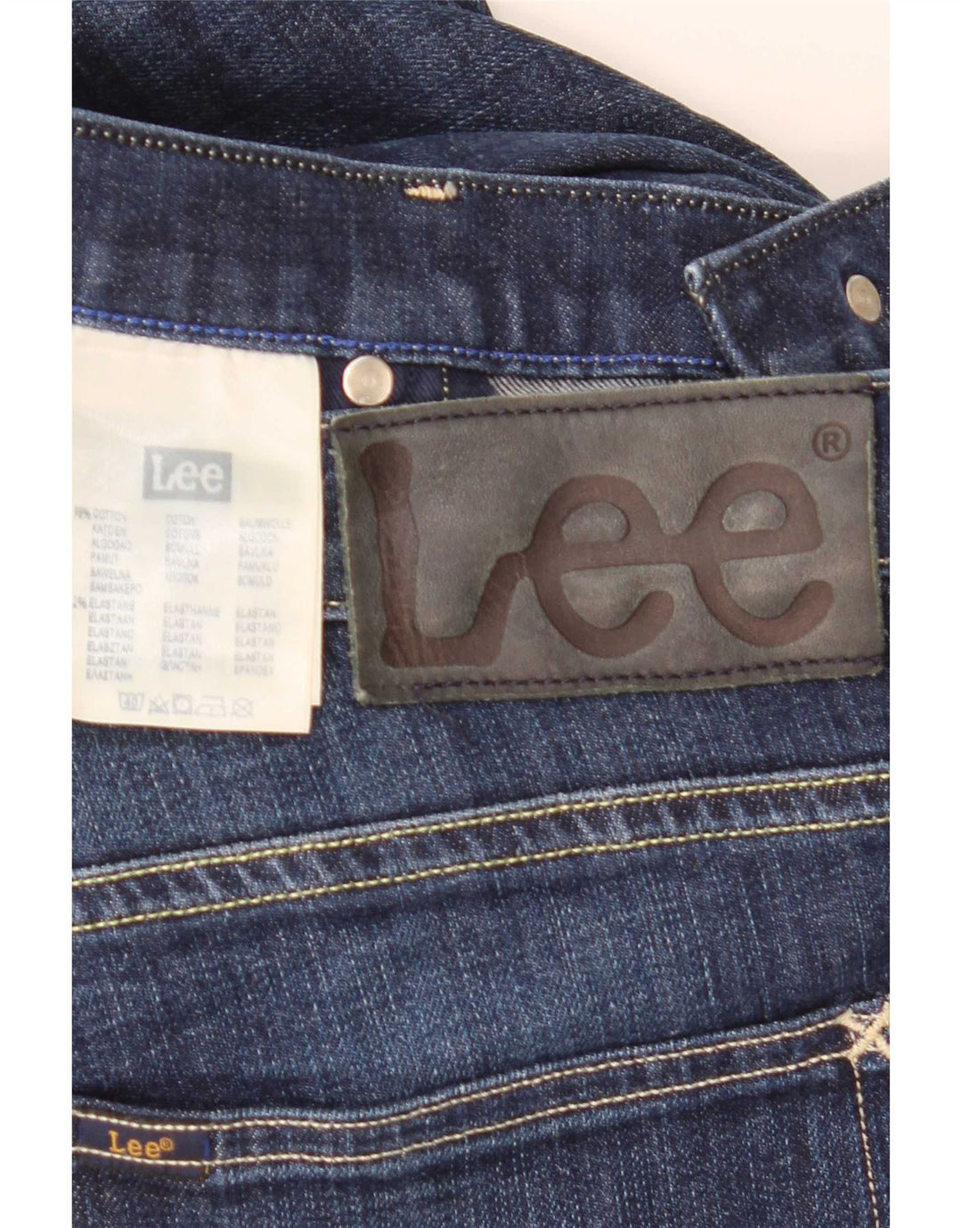 Lee Vaqueros Rectos Powell Para Hombre W33 L31 Algodón Azul