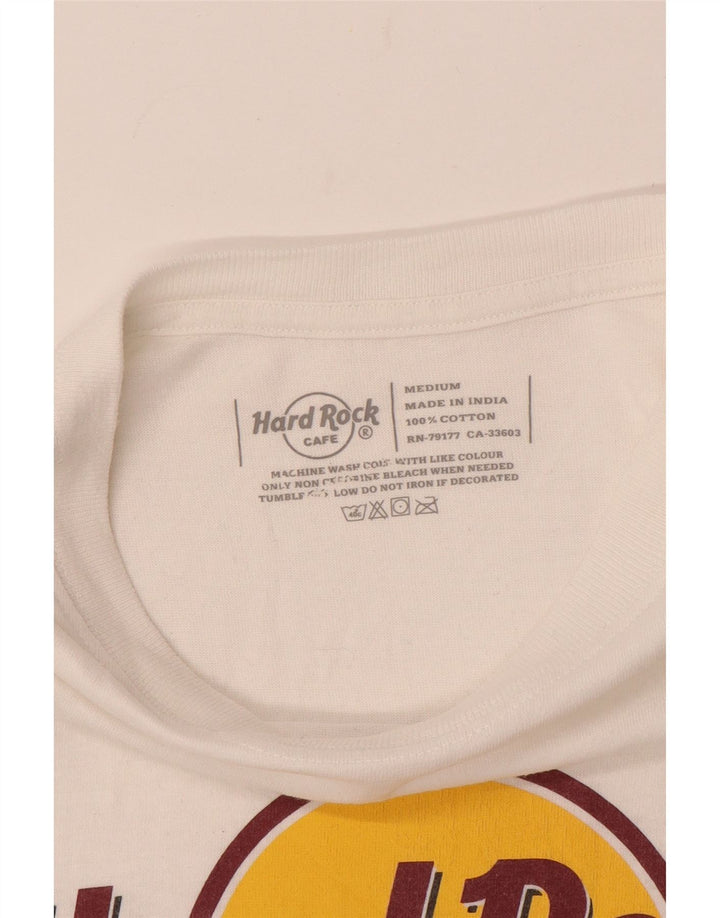 HARD ROCK CAFE Camiseta con gráfico London para hombre Top de algodón blanco mediano