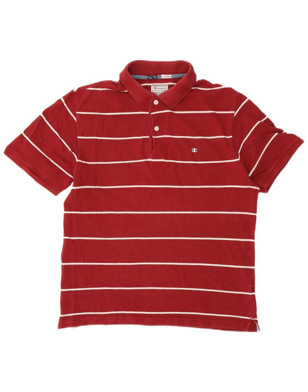 Champion Polo Hombre XL Algodón A Rayas Burdeos