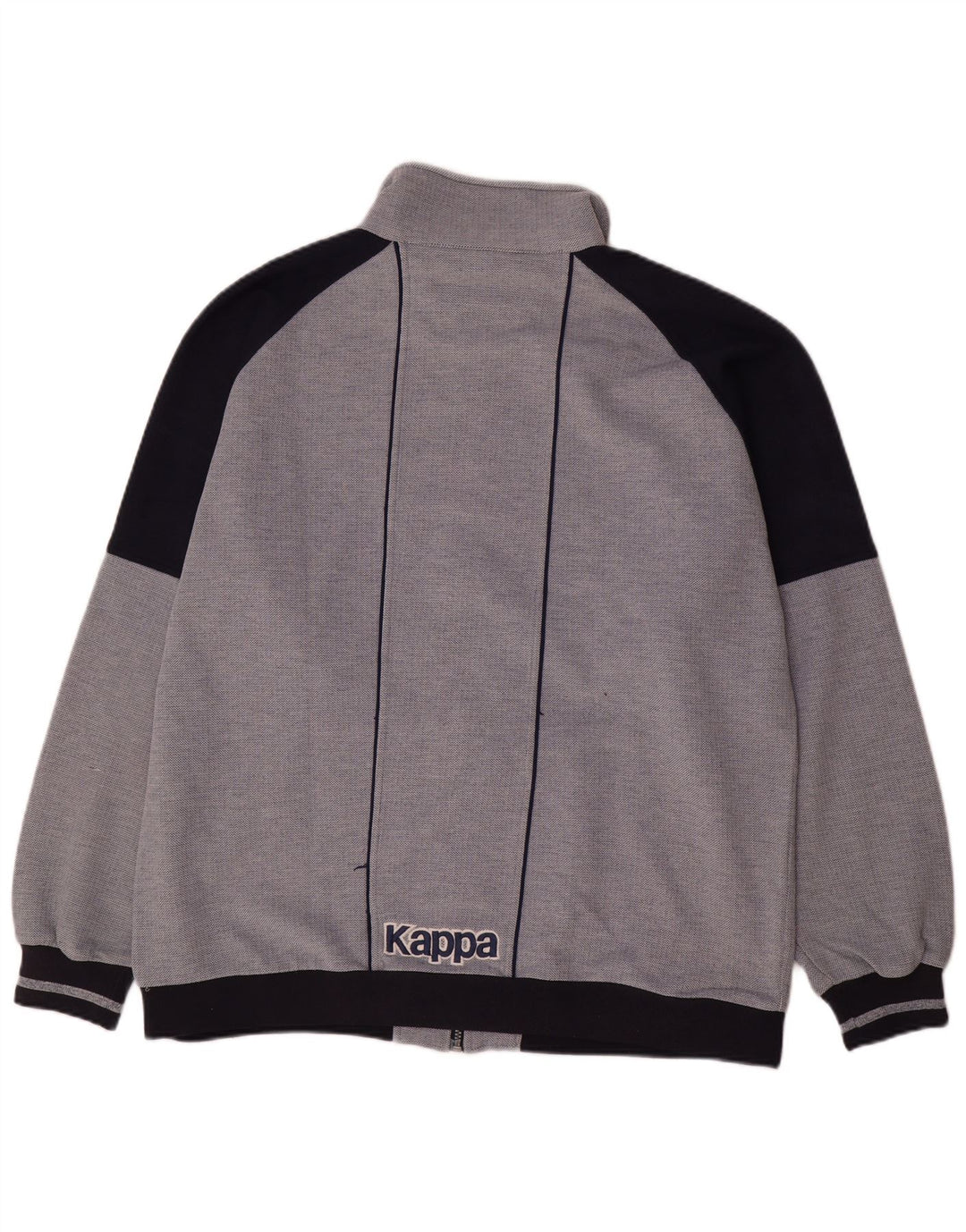Kappa Mens Graphic Chándal Top Chaqueta XL Gris Poliéster