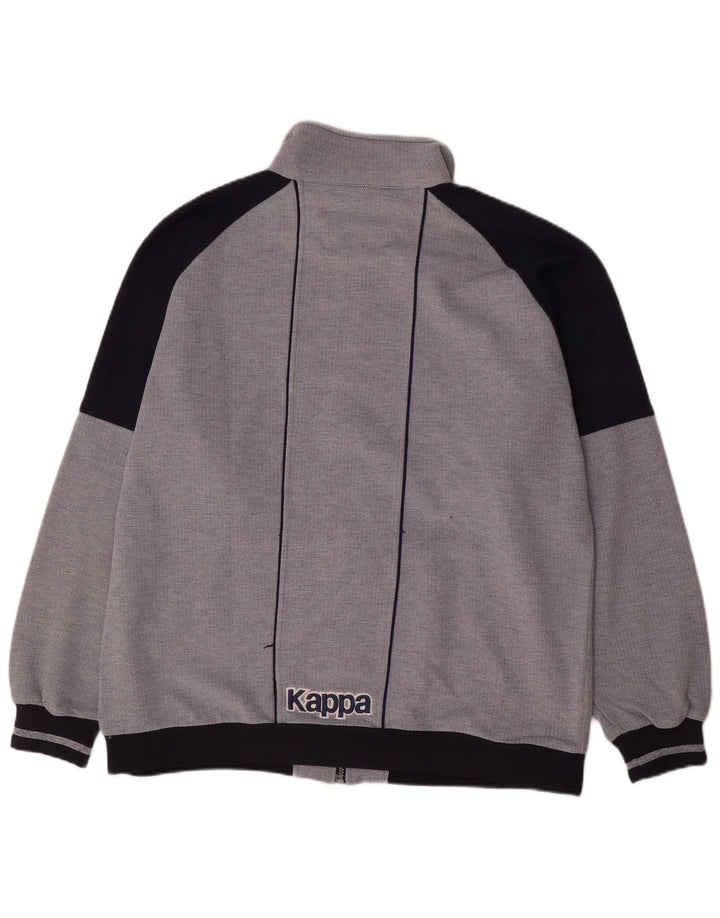 Kappa Mens Graphic Chándal Top Chaqueta XL Gris Poliéster