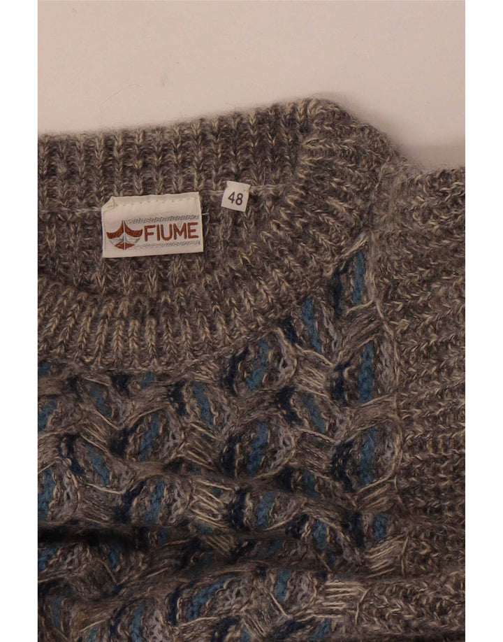 Fiume Jersey con Cuello Barco para Hombre IT 48 Gris Medio Floral