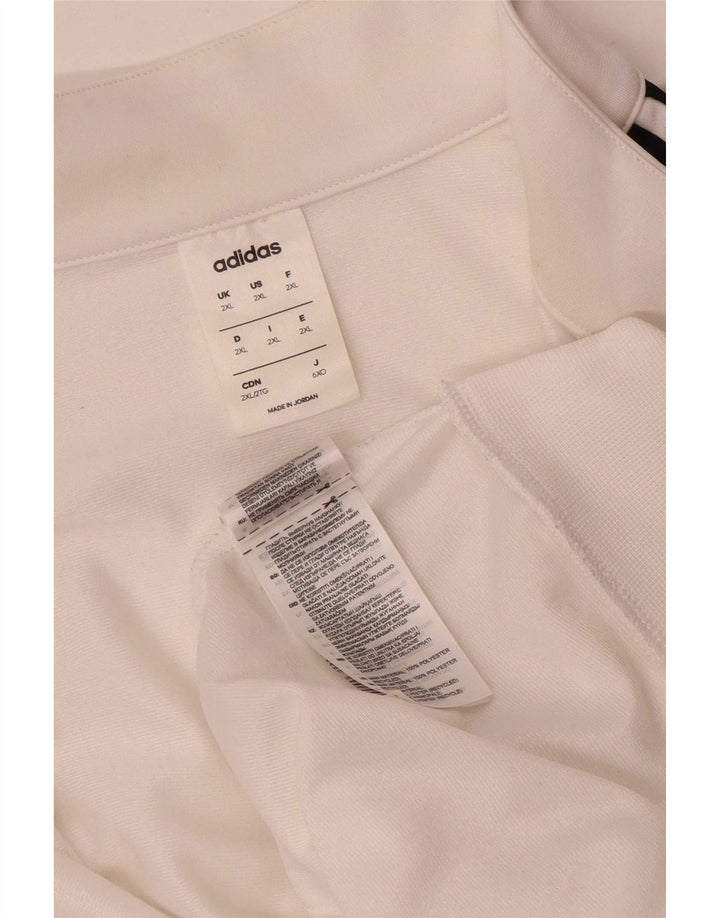 Adidas Hombre Chándal Top Chaqueta 2XL Blanco Poliéster