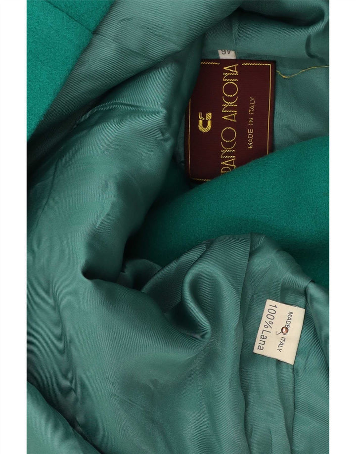 Franco Ancona Abrigo extragrande con doble botonadura para mujer IT 46 Lana verde grande
