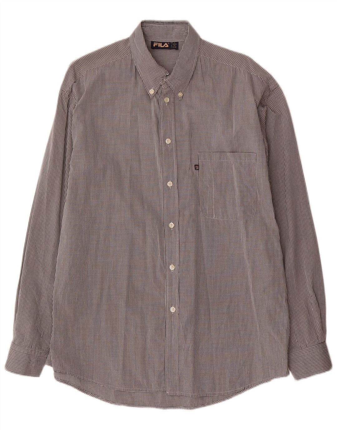 Camisa Fila Hombre Large Grey Check