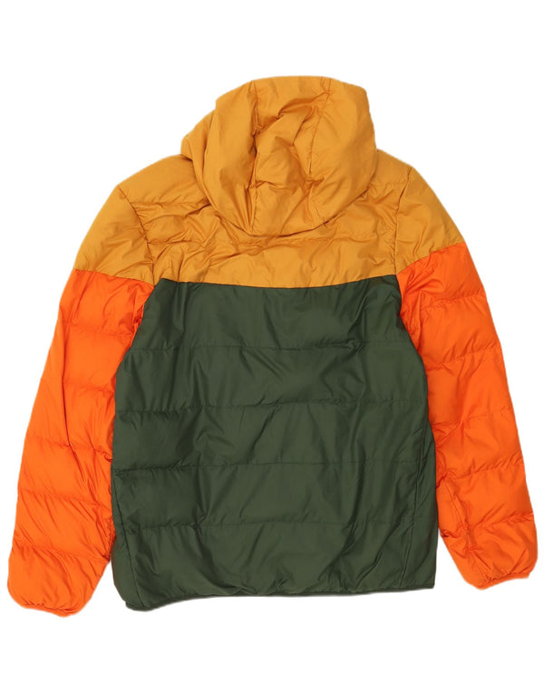 Nike Chaqueta acolchada con capucha para hombre UK 40 Large Amarillo Colorblock Poliéster