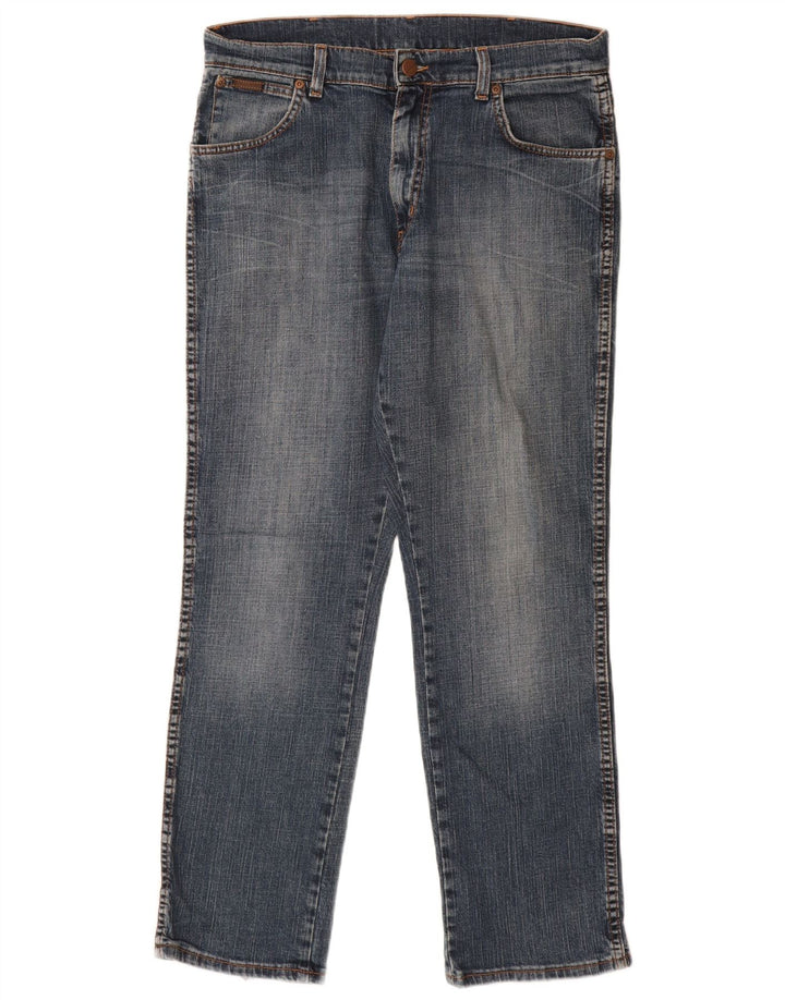 WRANGLER Vaqueros rectos elásticos Texas para hombre W34 L30 Algodón azul