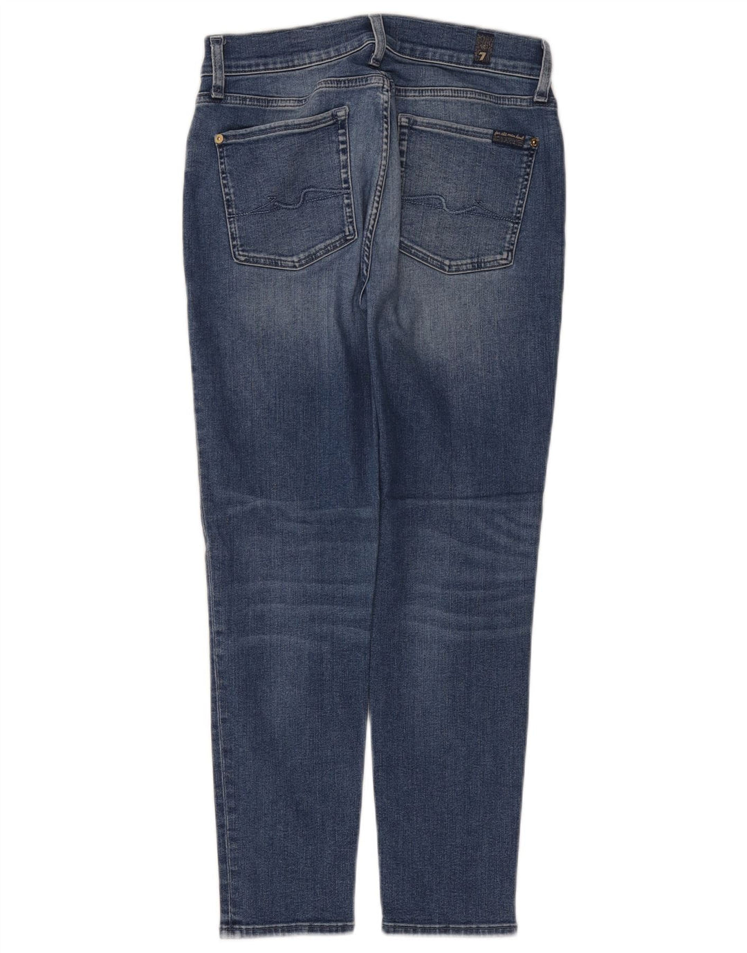 Vaqueros ajustados para mujer 7 For All Mankind W32 L27 Algodón azul