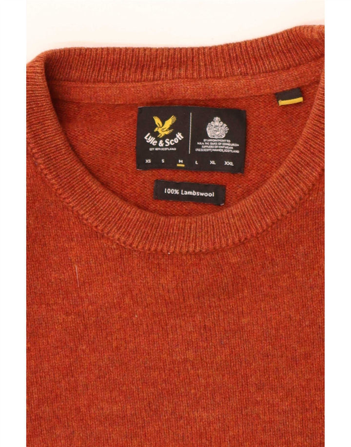 Lyle & Scott Jersey Suelto con Cuello Redondo para Hombre Naranja Mediano