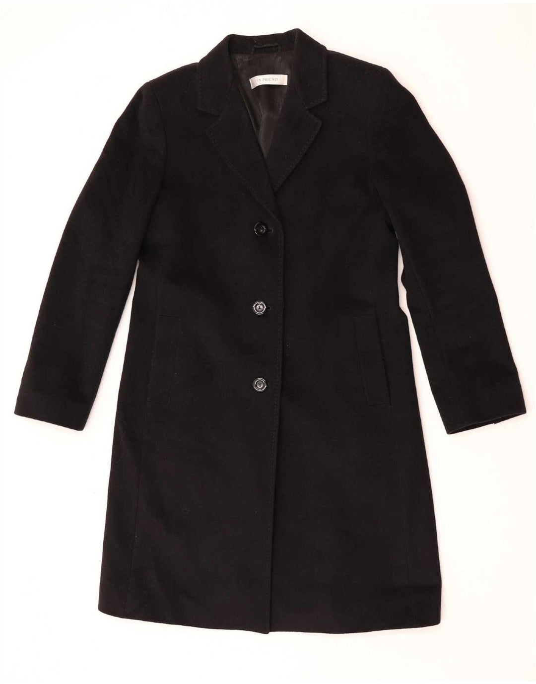 Abrigo para mujer Intrend UK 12 Medium Black Wool