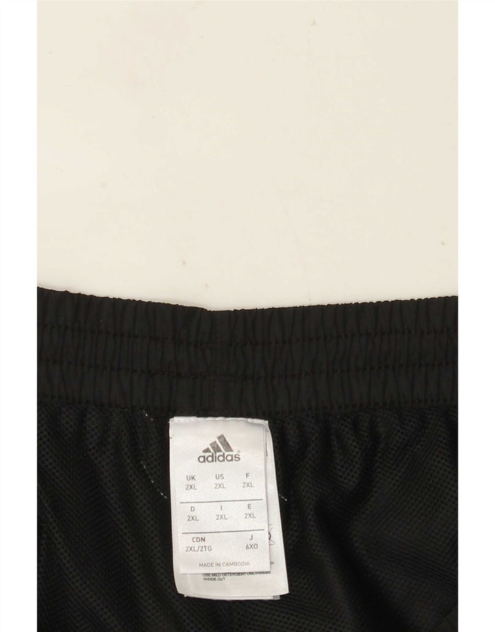 Adidas Pantalones cortos deportivos para hombre 2XL Negro Colorblock Poliéster