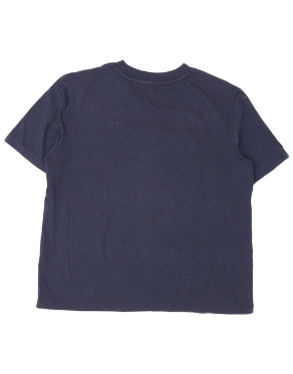 Calvin Klein Jeans Camiseta gráfica para mujer Top UK 12 Medium Azul marino