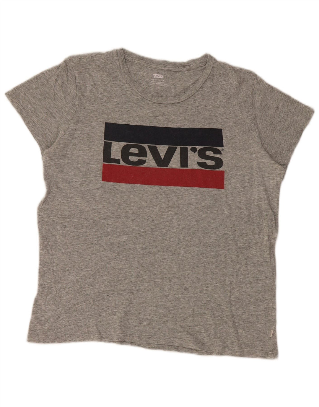 Levi's Camiseta gráfica para mujer Top UK 44 Algodón gris medio