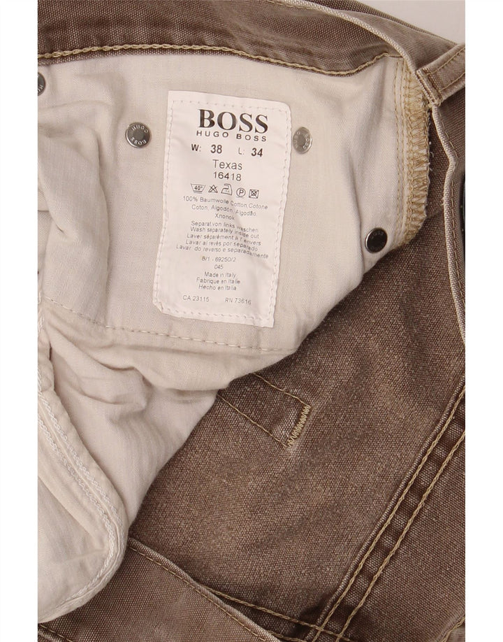 Vaqueros cropped para hombre HUGO BOSS W38 L25 Algodón marrón