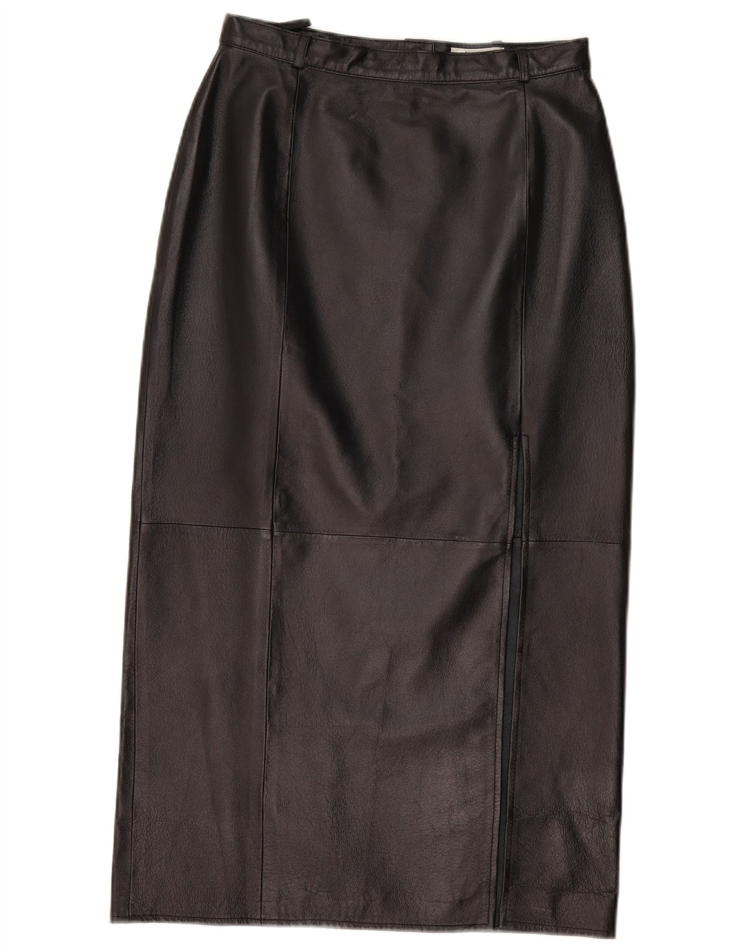 Falda de cuero vintage para mujer W28 cuero negro medio