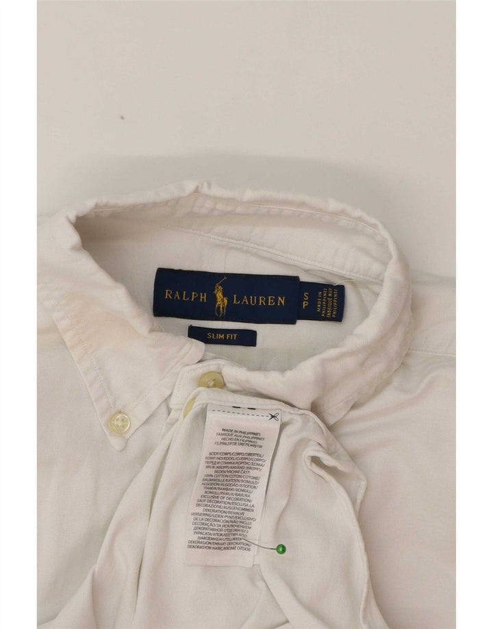 Ralph Lauren Camisa Slim Fit para Hombre Algodón Blanco Pequeño