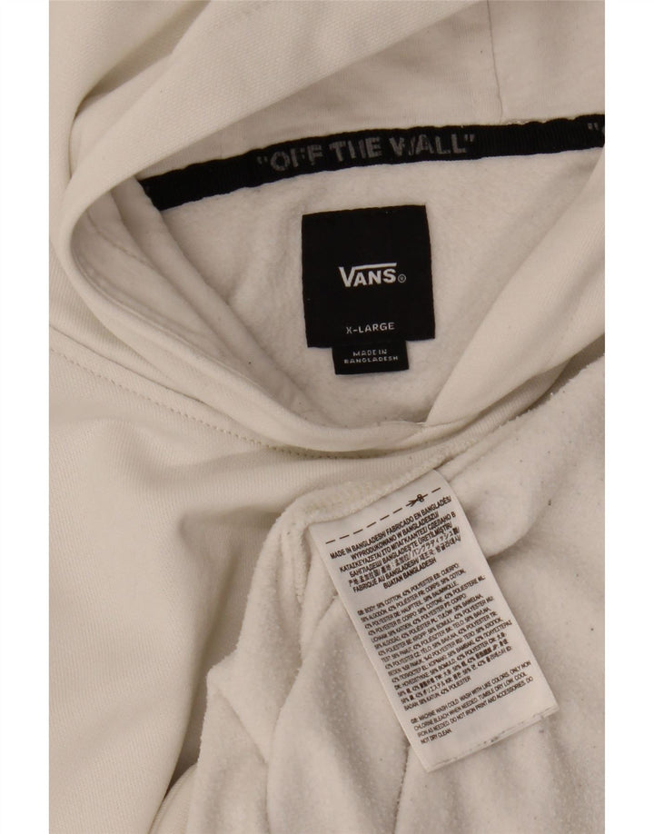 VANS Sudadera con capucha gráfica para mujer UK 18 XL Algodón blanco