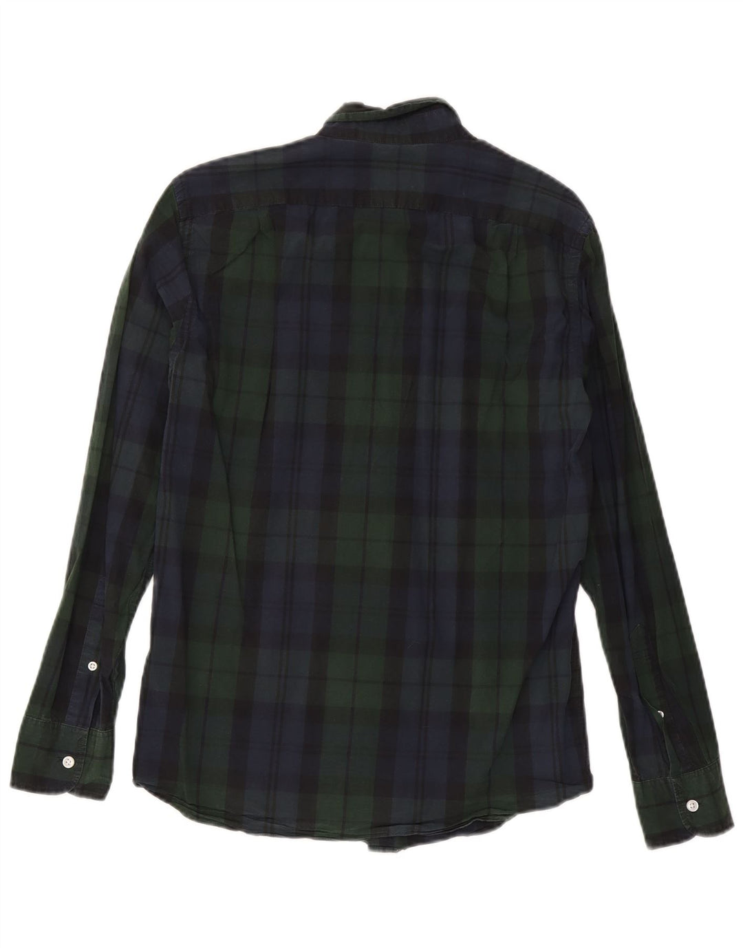 J. Crew Camisa ajustada para hombre de algodón a cuadros verdes pequeños