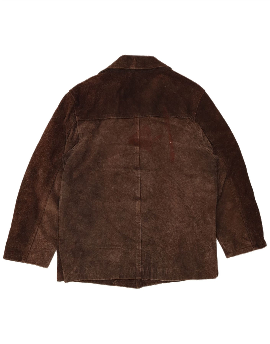 Vintage hombres ante chaqueta Reino Unido 38 marrón medio